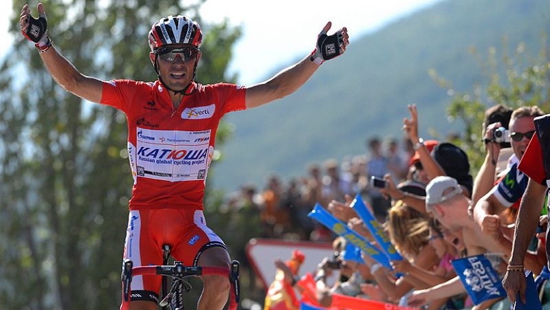 El español Joaquim "Purito" Rodríguez, del Katusha, ha ganado la sexta etapa de la Vuelta disputada a través de 175,4 kilómetros entre Tarazona y Jaca, por lo que refuerza el maillot rojo de líder. "Purito" superó en 4 segundos al británico Chris Fro
