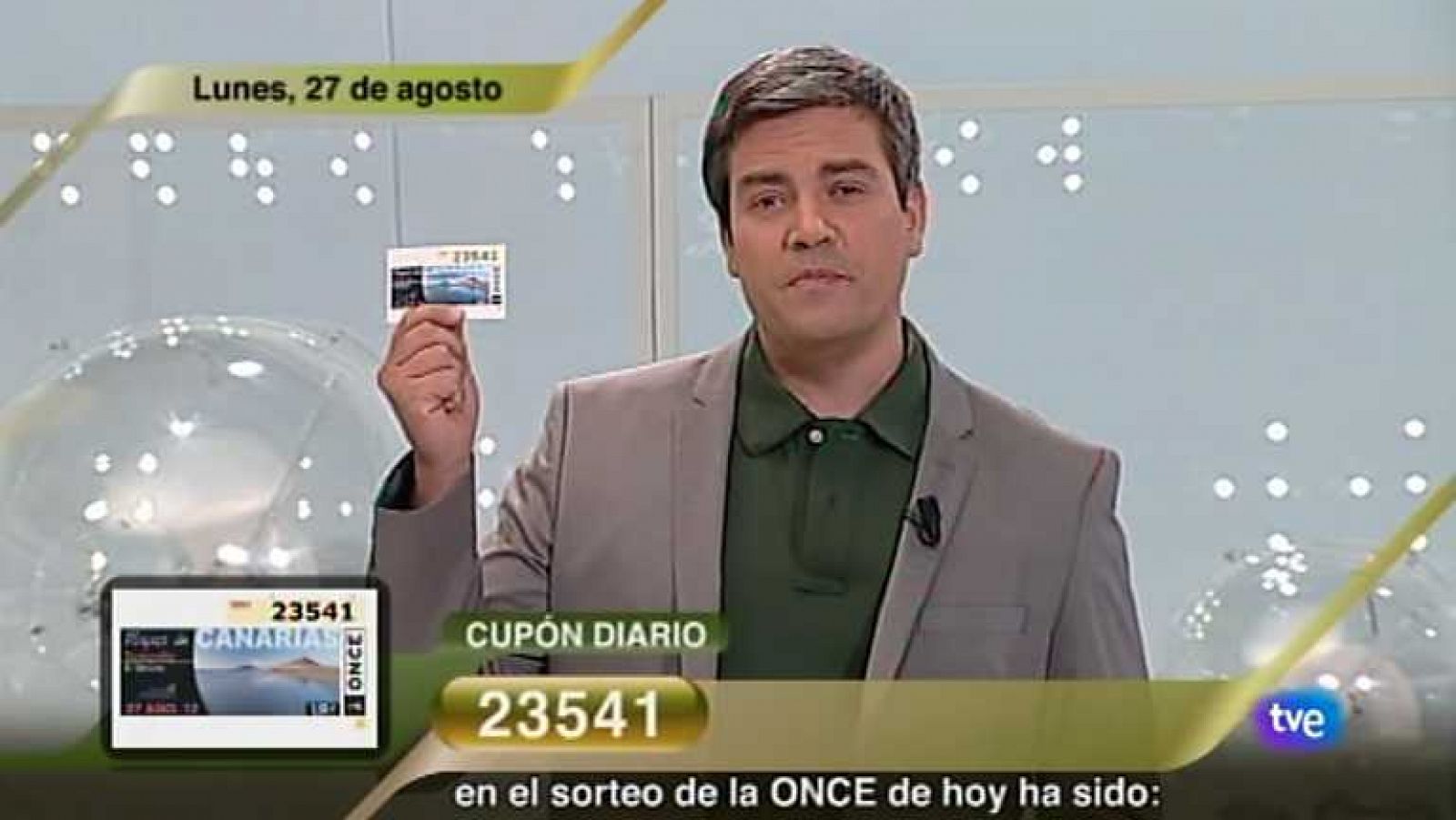 Sorteos ONCE: Sorteo ONCE - 27/08/12 | RTVE Play