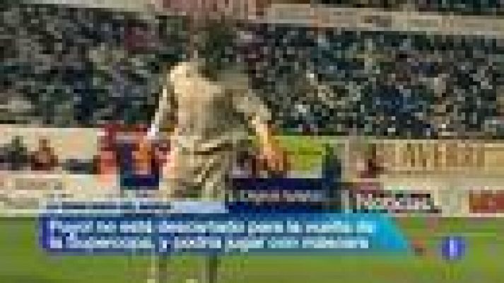 Telediario 1 - Puyol sufre una fractura en el pómulo y es duda para Supercopa