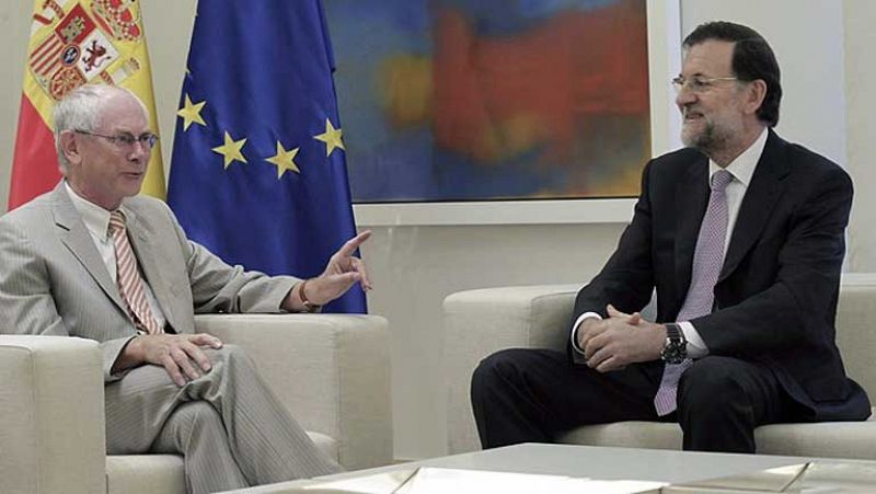 Rajoy se reúne con Van Rompuy en el palacio de la Moncloa 