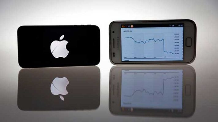 Telediario 1 - Demanda de Apple a Samsung
