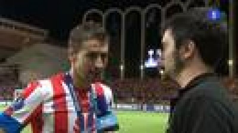 Gabi y Courtois, exultantes tras ganar la Supercopa