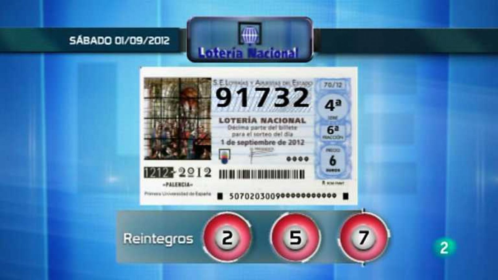 Loteria viajera - 01/09/12 - Ver ahora 