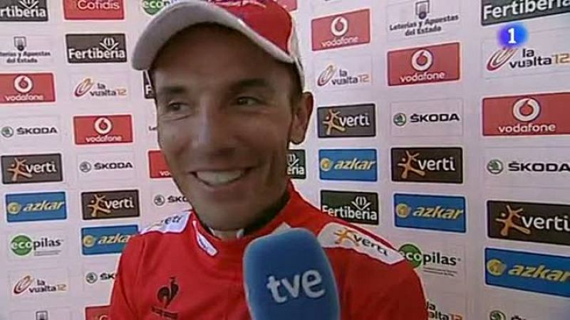 El líder de la Vuelta a España y ganador de la 14ª etapa no quiere ponerse el cartel de favorito pese a ampliar su ventaja sobre Alberto Contador y contrarrestar su ataque.