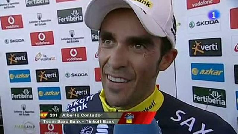 El ciclista madrileño ha atendido a TVE al término de la subida a los Lagos de Covadonga, final de la 15ª etapa de la Vuelta a España. Contador ha admitido que no se encontraba demasiado bien, pero ha intentado atacar porque ha visto que sus rival