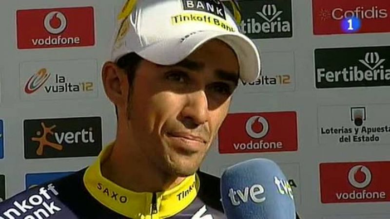Una etapa más, el ciclista de Pinto ha atacado al líder de la Vuelta a España, 'Purito Rodríguez', sin éxito. Contador ha reconocido a TVE que echa de menos la lluvia.