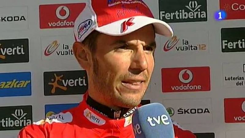 El líder de la Vuelta a España ha analizado la etapa para TVE, en la que ha vuelto a sacar ventaja sobre su máximo rival, Alberto Contador.