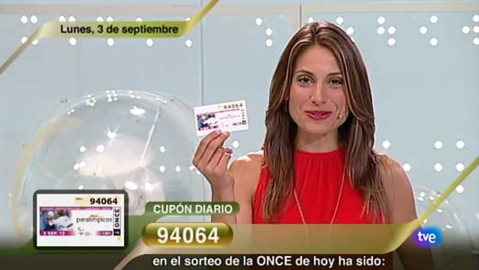 Sorteo ONCE - 03/09/12 - Ver ahora