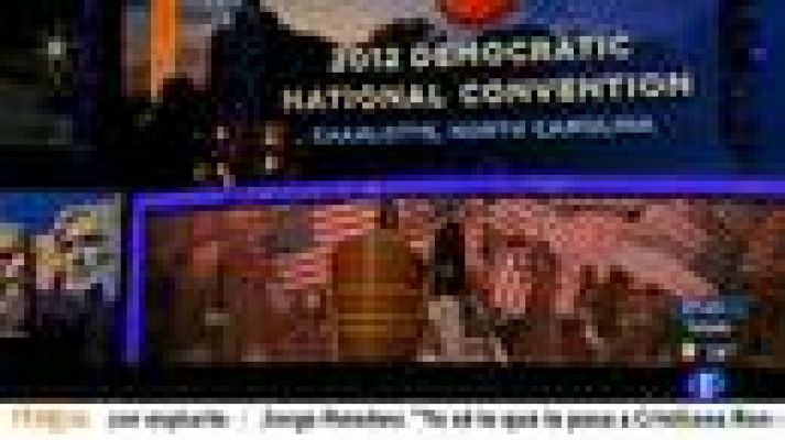 Telediario 1 - Obama critica las políticas económicas de Romney