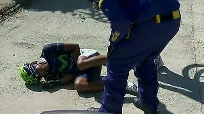 Vuelta ciclista a España - Caída en el pelotón a 31km. de meta