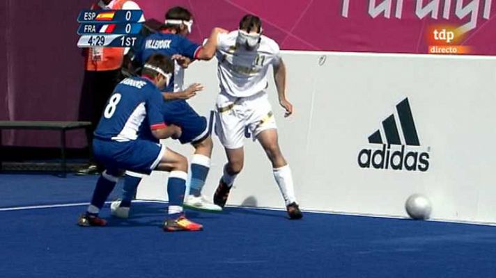 Fútbol 5, 1ª semifinal: España-Fran