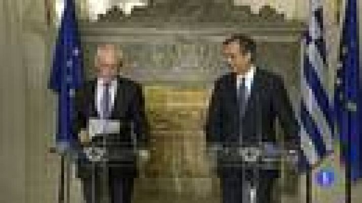 Telediario 1 - Van Rompuy en Grecia