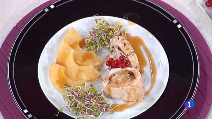 Cocina con Sergio - Pollo relleno a la piña con dátil