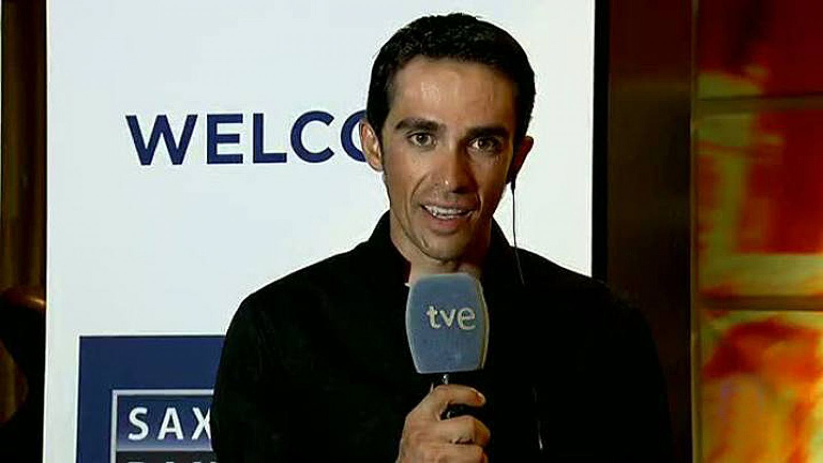El vencedor de la Vuelta ciclista a España 2012 ha sido entrevistado por María Escario en el Telediario de TVE.