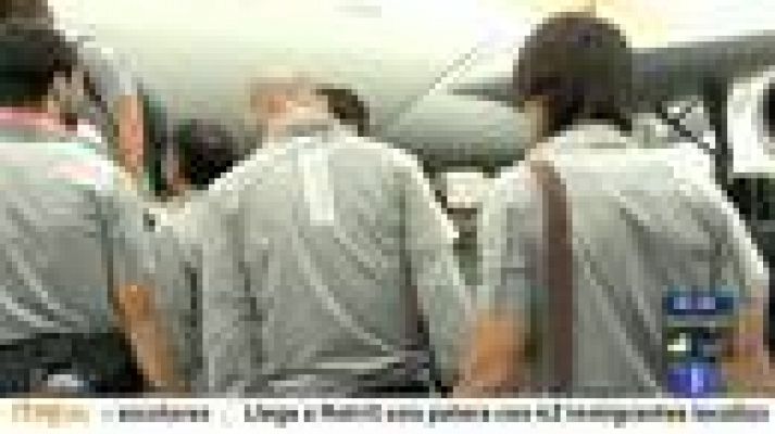 Telediario 1 - La selección española ya está en Georgia