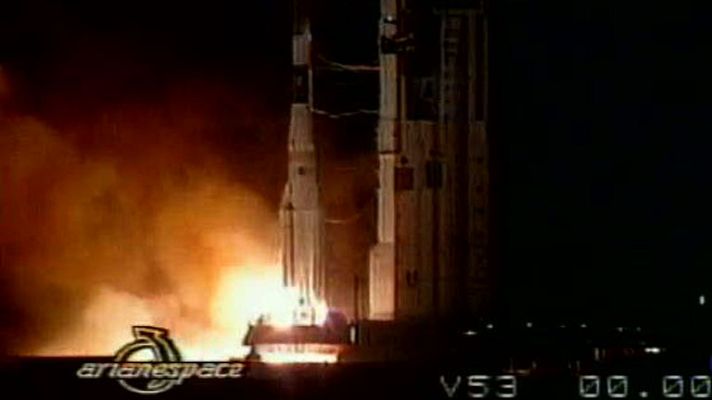 Telediario 1 - Hace 20 años se lanzó el Hispasat, primer satélite de telecomunicaciones de fabricación española