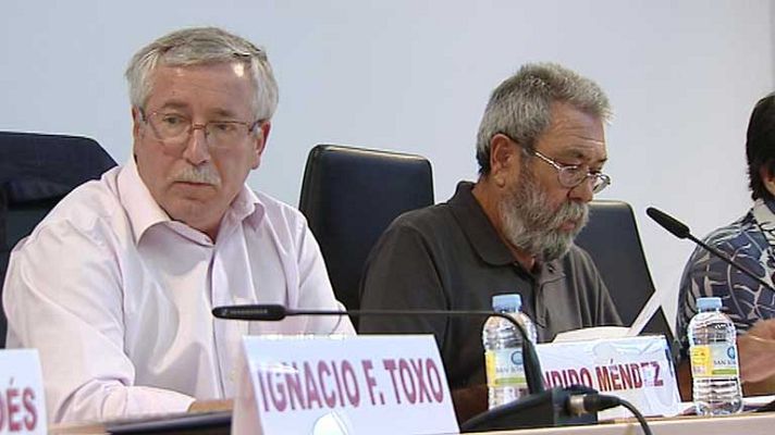 Telediario 1 - Los sindicatos en la cumbre social