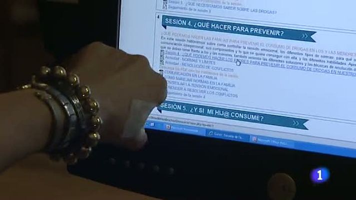 Telediario 1 - Curso en Internet de drogas y adolescencia