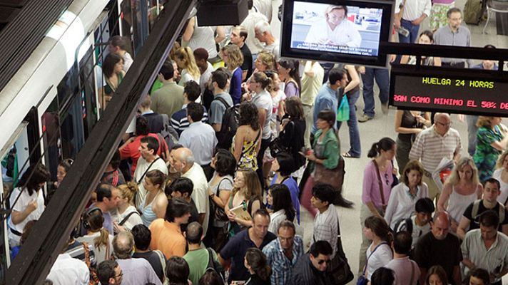 Informativo 24h - Madrid y Barcelona afrontan este lunes una jornada de huelga en el transporte público