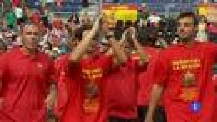 Telediario 1 - España jugará contra la República Checa la final de la Copa Davis 2012