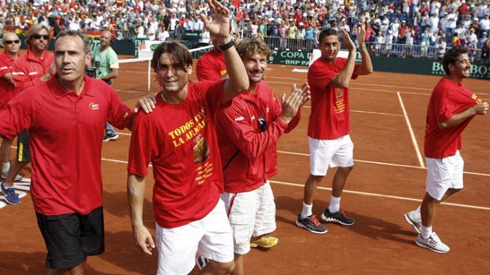 Telediario 1 - España jugará contra la República Checa la final de la Copa Davis 2012