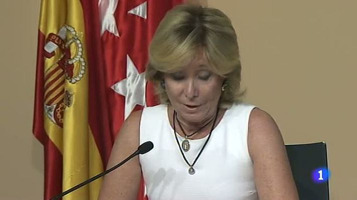 Telediario 1 - Esperanza Aguirre dimite