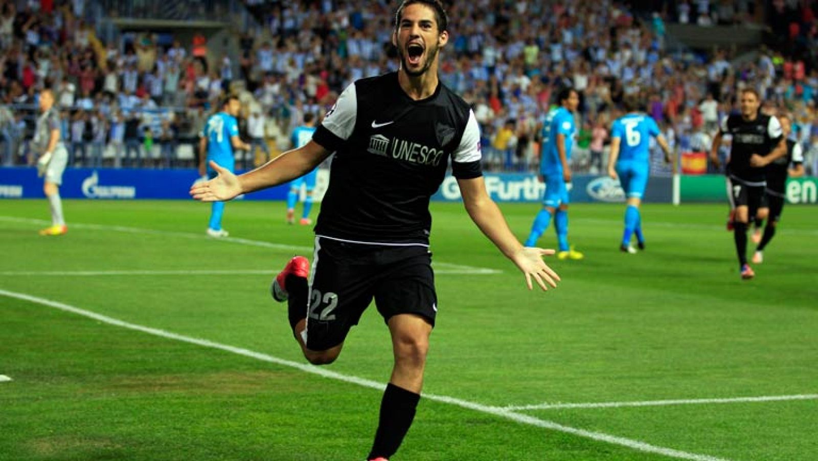 El primer gol del Málaga en Champions, un golazo de Isco (1-0) | Ver