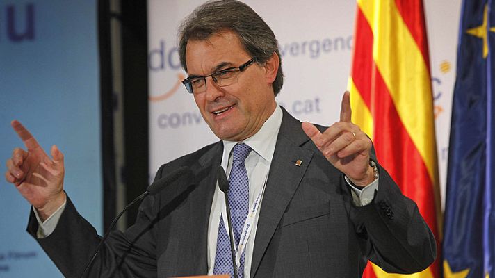 Telediario 1 - Reunión Rajoy - Mas