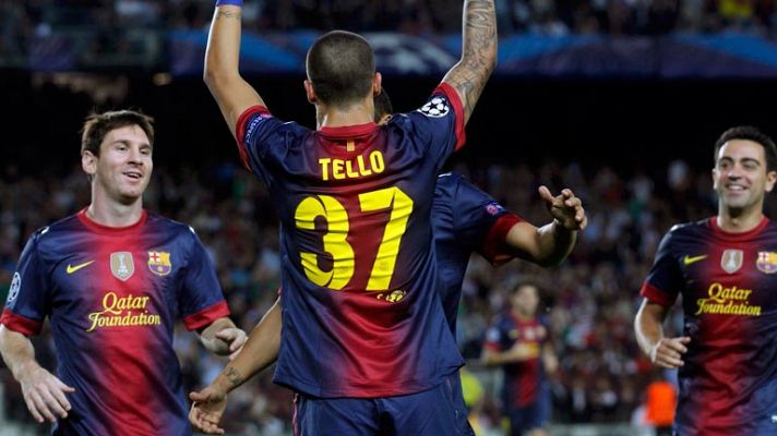 Telediario 1 - Tello y Messi dan la victoria al Barça ante el Spartak (3-2)