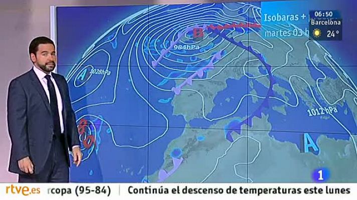Chubascos fuertes en Canarias y bajada notable de las temperaturas