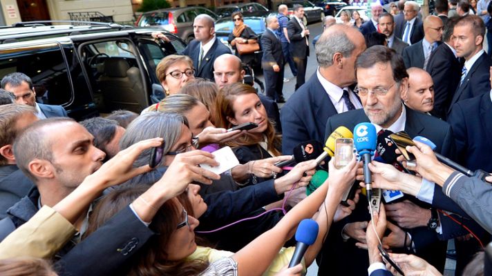 Telediario 1 - Rajoy afirma que la reforma del modelo de financiación no es una prioridad