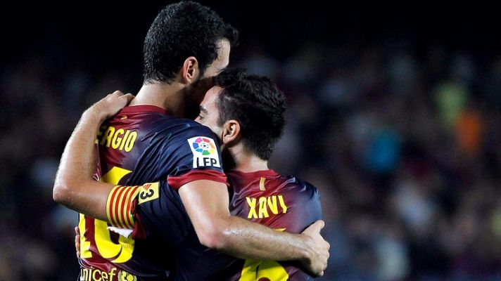 Telediario 1 - Busquets: "Es un orgullo que Xavi se retire en el Barça"