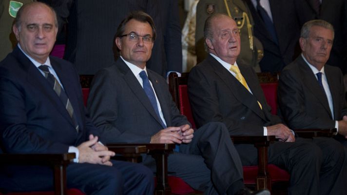 Telediario 1 - El Rey confía en la capacidad de Cataluña y España contra la "gravedad" de esta etapa