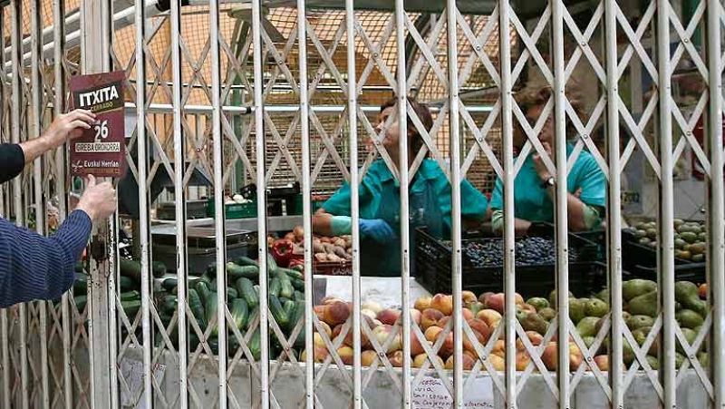 Primeras horas de la huelga general convocada en Euskadi y Navarra