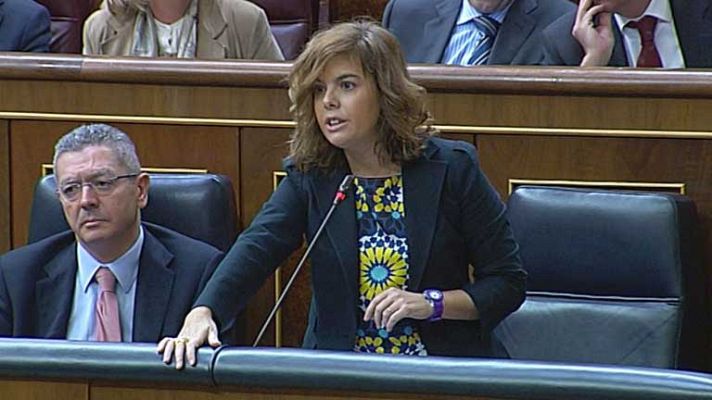 Telediario 1 - Referencias al 25S en la sesión de control al Gobierno