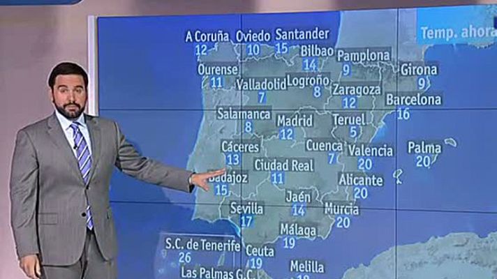 El tiempo - Lluvias fuertes en el suroeste y tercio sur de la Península y en Canarias