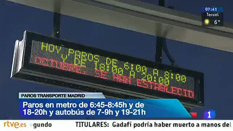 Huelgas en los transportes de Madrid y Barcelona