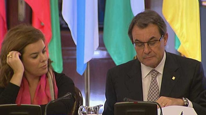 Telediario 1 - El discurso soberanista no aparece en la conferencia de presidentes