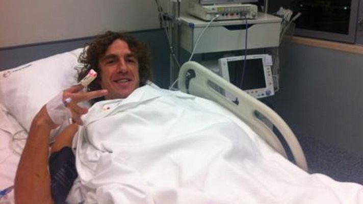 Telediario 1 - Puyol ya piensa en regresar: "Pronto, a tope"