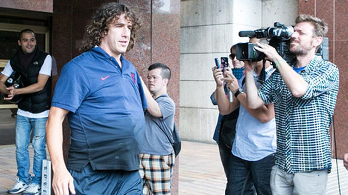 Telediario 1 - Puyol, dos meses de baja, por su luxación de codo