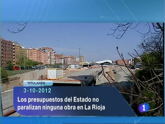 Informativo Telerioja - Telerioja en 2' - 03/10/12