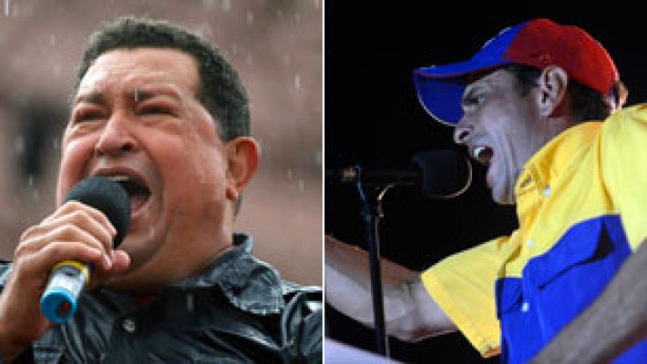 Telediario 1 - Tanto Chávez como Capriles prometen su victoria en el cierre de sus campañas electorales