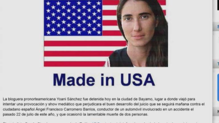 Telediario 1 - Detenida Yoani Sánchez