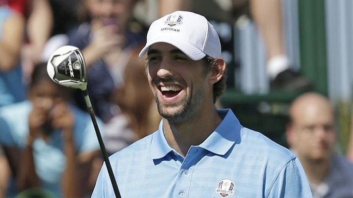 Telediario 1 - Phelps deslumbra como jugador de golf
