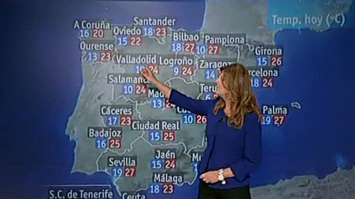 El tiempo - Continúa el tiempo veraniego en la Península pese a los frentes nubosos