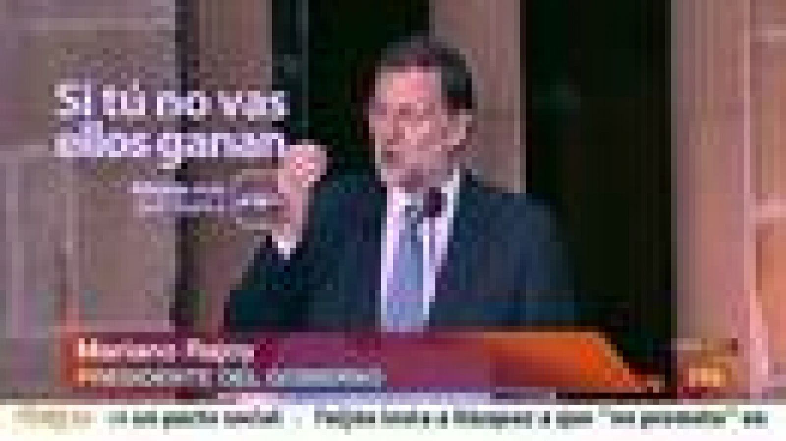 El presidente del Gobierno central, Mariano Rajoy, ha afirmado en  San Sebastián que "hablar hoy de separaciones" y "quedarse fuera de todo, de España, de Europa y en la nada" no es "ni siquiera una opción ideológica, es un disparate de dimensiones colosales" que no aceptará "de ninguna de las maneras".