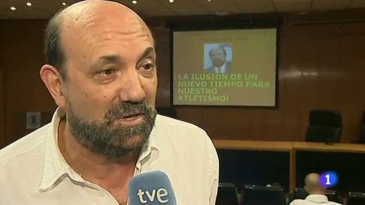 Telediario 1 - Añó presenta su candidatura a la Federación de Atletismo