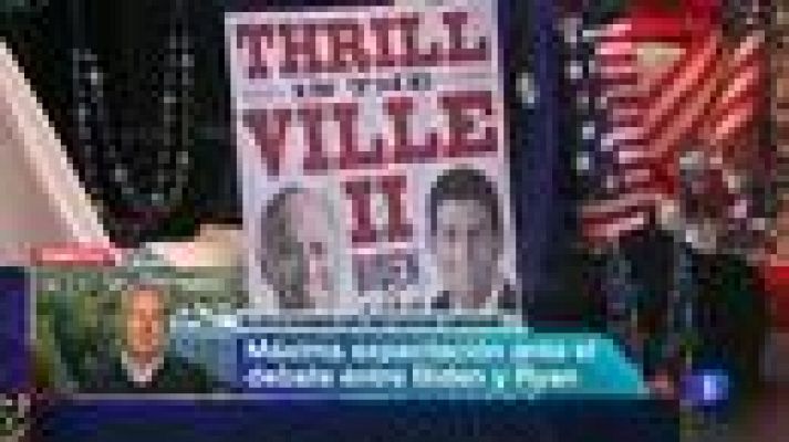 Telediario 1 - Debate de 'vices' en EE.UU.