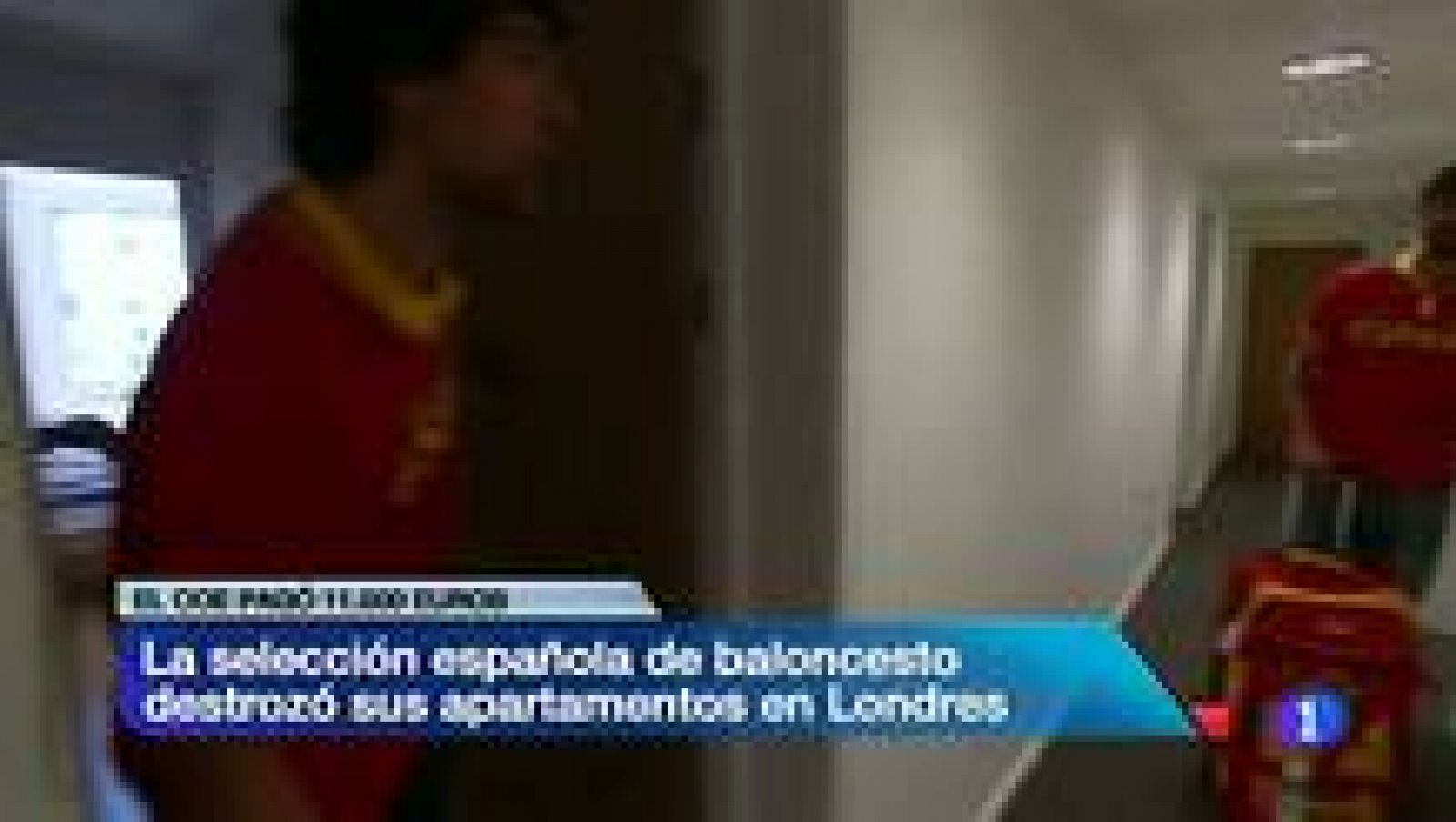 Telediario 1: La selección española de baloncesto causó destrozos en la Villa Olímpica | RTVE Play