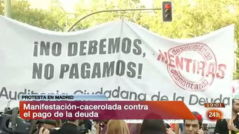 El 15M se manifiesta en Madrid contra la deuda "cacerola en mano"